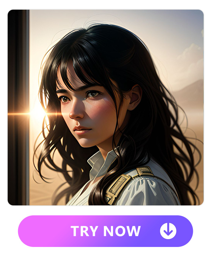 AI woman in desert style